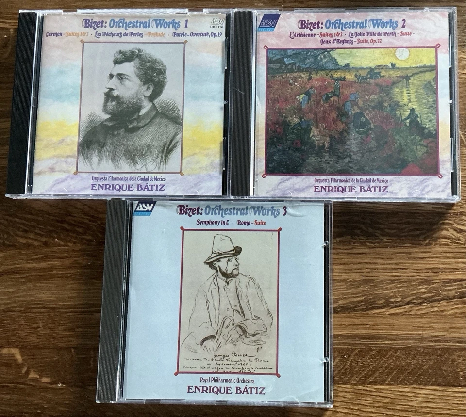 Bizet: Orchestral Works: Enrique Bátiz:  RPO,  Mexico City Phil.  ASV 3 CD Set - Image 3 of 4