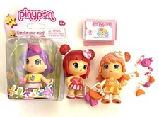 Muñeca Pinypon Serie 1, Nueva en Caja Pelo Púrpura, CABEZA ROJA y Muñeca Cabeza Naranja + Más