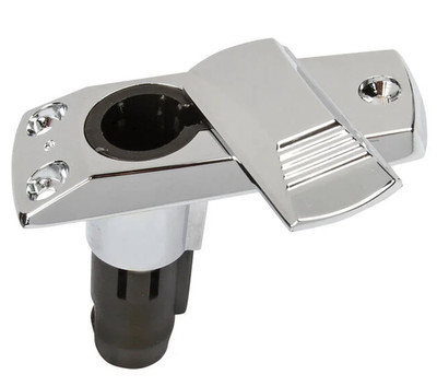 Marine Boat  Rectangle Replacement Pole Light Base Chrome Plated Swizel Cover