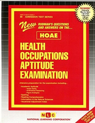 HEALTH OCCUPATIONS APTITUDE EXAMINATION (HOAE) (ADMISSION By Passbooks **NEW**