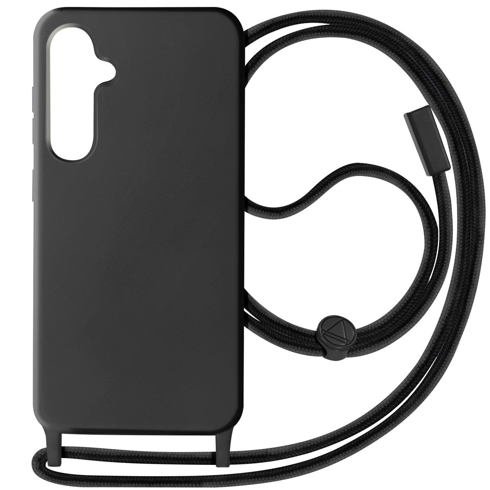 Coque cordon Galaxy S23 FE Avizar chaîne noire en silicone avec collier de transport