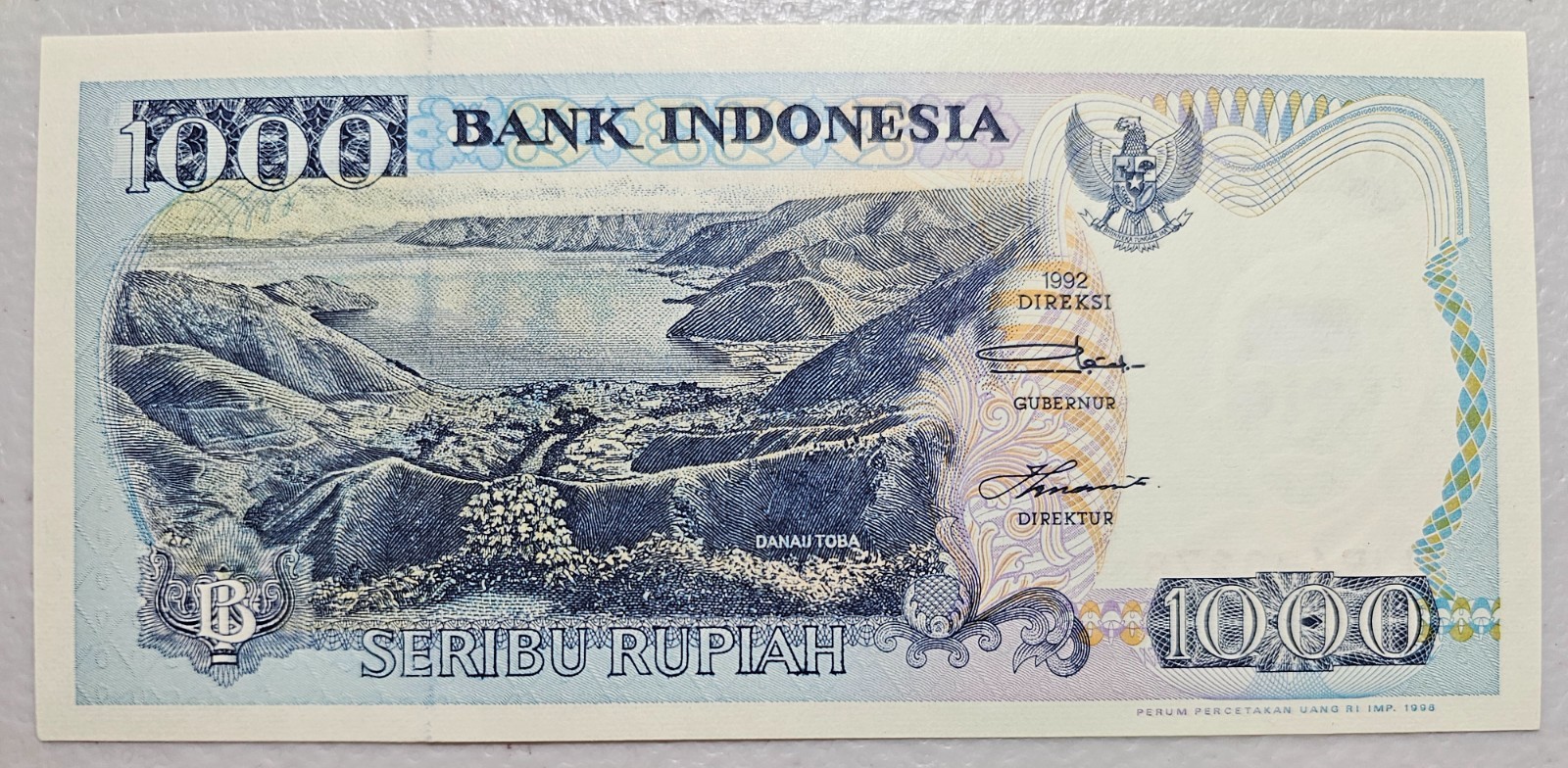 Indonesia 1000 Rupiah 1992 / 1998 Unc