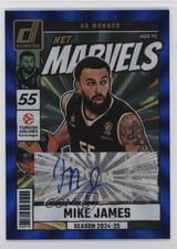 2024-25 Panini Donruss EuroLeague Blue Laser 30/49 Mike James #NMS-MJS Auto c6t