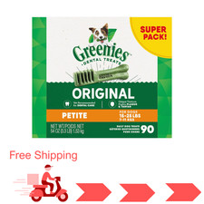 Greenies Original Petite Natural Dental Care Dog Treats, 54 Oz Box 90 Treats 