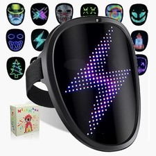 Led mask w/ Gesture Sensing, Light up mask for masquerade party cosplay