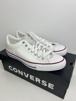 Converse Mens Size 10.5 CTAS High Street Ox White/Navy/Red Low Top Sneakers
