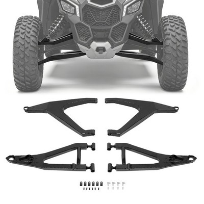 High Clearance Boxed A-Arms for Can-Am Maverick X3 Turbo R 2017 (72'' Body) Black