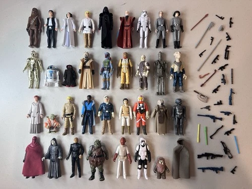 Star Wars Retro Collection Lot 34 Figures w/ Accessories Kenner Style Loose