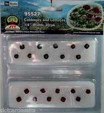 JTT SCENERY 95527 CABBAGE & LETTUCE HO-SCALE 1/4" WIDE  20 PER PACK  JTT95527