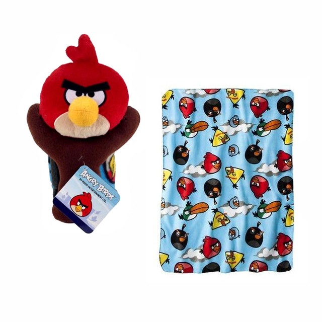 Angry Birds 40in X 50in Throw Blanket With Stuffed Bird And Slingshot For Sale Online Ebay