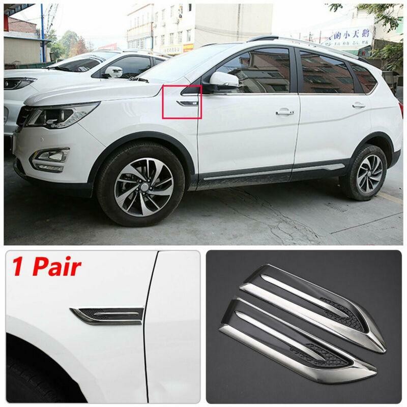 Car Side Cover Hood Air Intake Flow Vent Anticollision Protector ABS Shark Gills