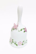 Neuf 3D Papillons Jardin Blanc, Rose, Vert, Violet Porcelaine Fine Butler Cloche