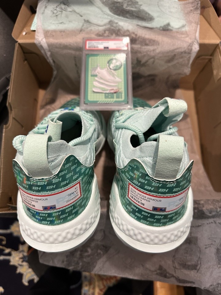 Under Armour Bryce Harper 9 Gem MT Turf Shoe PE x PSA Size 8.5M Limited