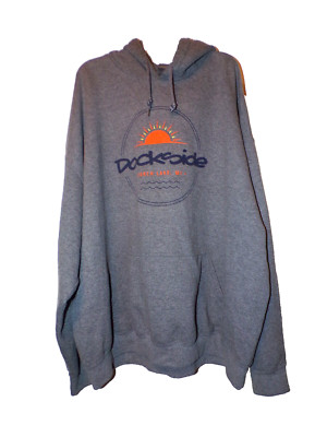 Unisex Adult Dockside Torch Lake Mi. 2XL Sweatshirt Oversized gray Hoodie R1