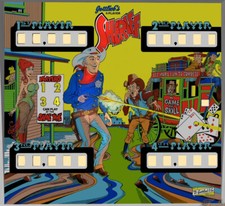 Vitre Flipper Sheriff Gottlieb 1971 Far west (bally)