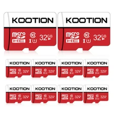 Kootion 32GB 10 PACK Ultra Micro SDHC Memory Card SD Card C10 TF Card High Speed