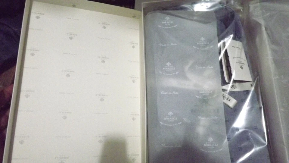 BORRELLI NAPOLI REALE SARTORIA 1°LINEA CAMICIA 39 COTONE FATTA A MANO   sh191S - Immagine 3 di 4