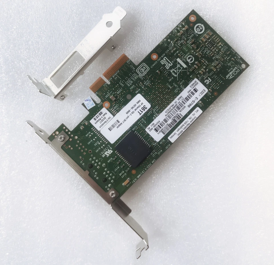 HP I350-T2 652497-B21 HP Ethernet 1Gb 2-port 361T Adapter 652495-001 656241-001 - Image 2 of 4