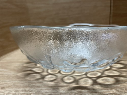 Kosta Boda Kosgrap grape serving bowl Sweden bubble frosted clear glass VTG - Picture 3 of 9