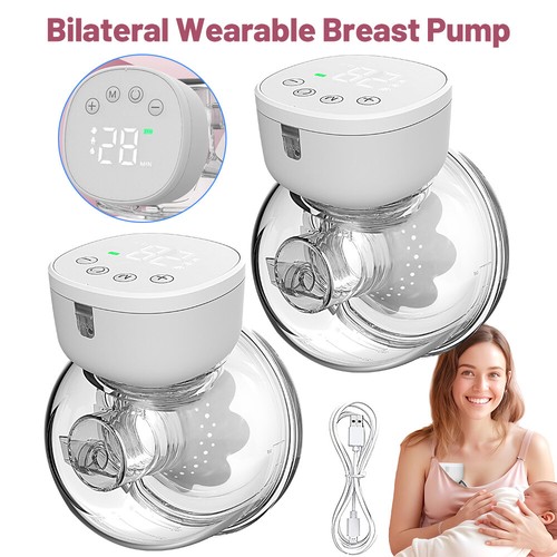 Portable Comfort Electric Breast Pump USB Wearable Hands-Free Auto Milker White - Picture 2 of 12