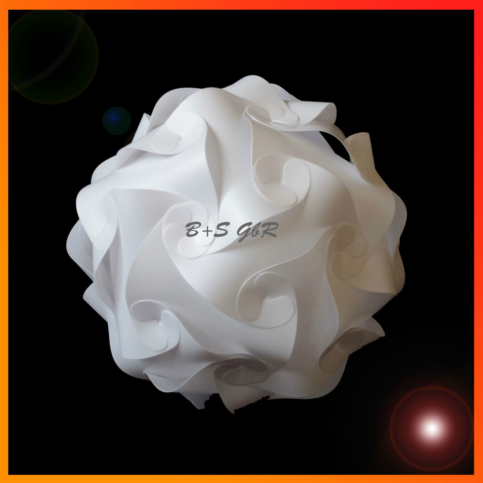 30cm Puzzle Lampe Hängelampe Pendellampe Puzzellampe Designlampe Garten Weiss