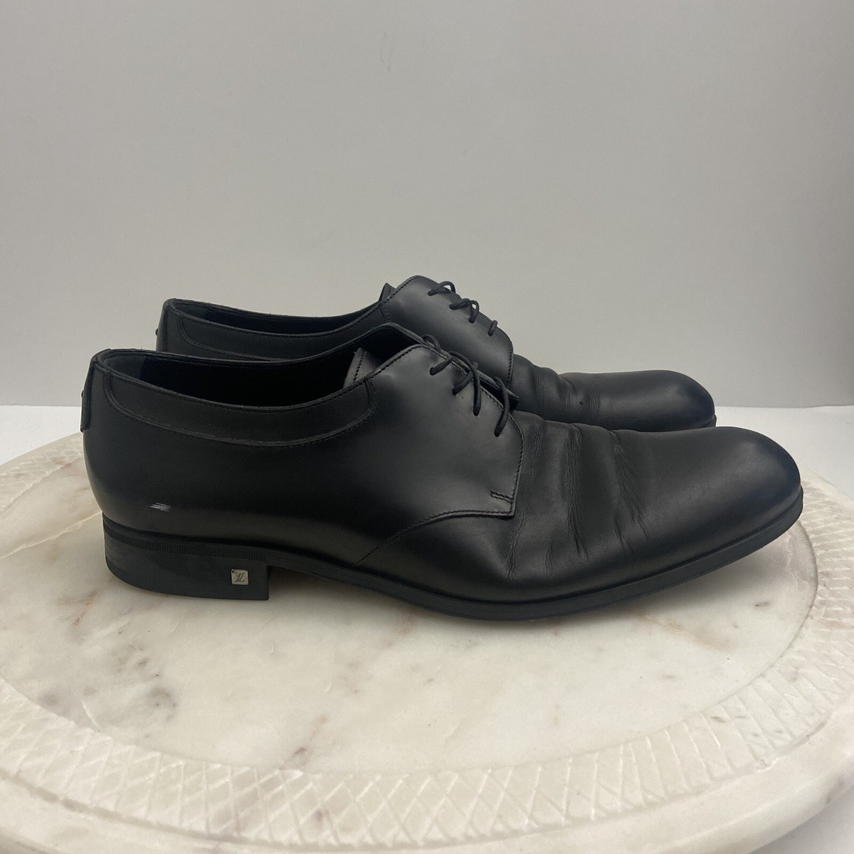 Louis Vuitton LV Dress Shoes Oxford Derby Leather Black  display picture 1