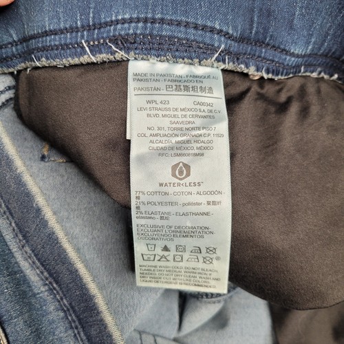 Levis Pull On Skinny Jeans Womens 16S 33x28 Blue Dark Wash Stretch Denim NEW - Picture 6 of 14
