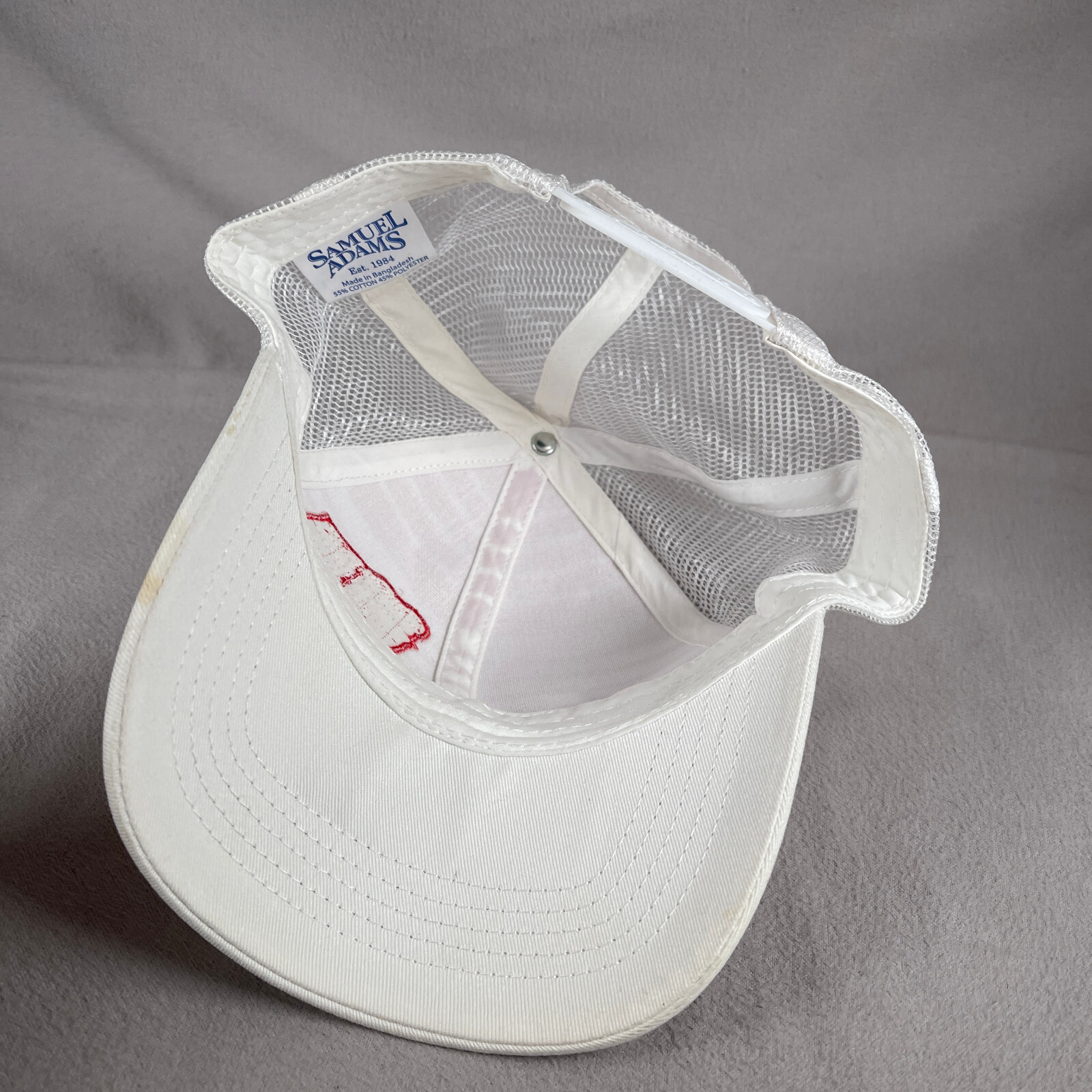 Samuel Adams Rebel IPA Hat Mens One Size White Trucker Cap Embroidered Patch