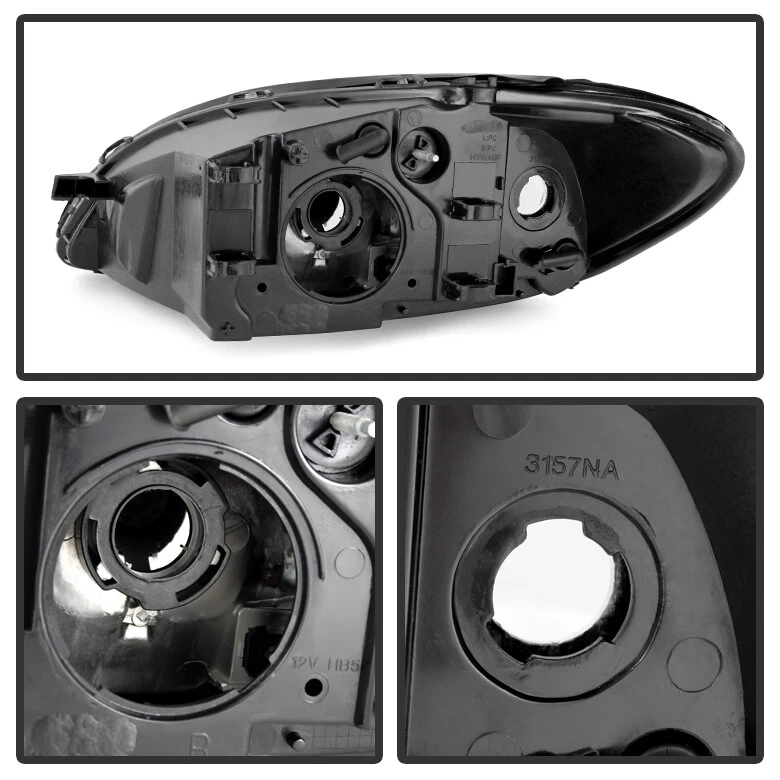 Faros de repuesto negros Ford Taurus 2000-2007 00-07 izquierda+derecha Foto 2 de 2