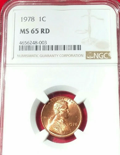 1978 NGC MS65RD LINCOLN CENT