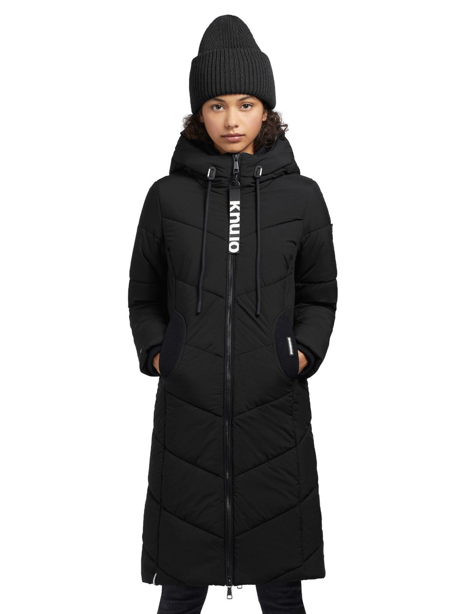 Khujo Damen Jacke Daniella Mit Kapuze Warm Lang Steppjacke Steppmantel Winterjacke
