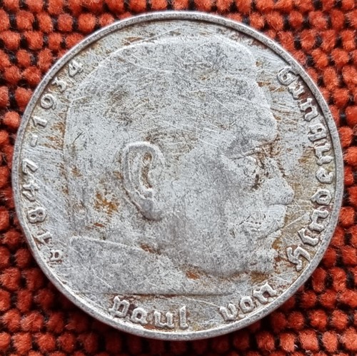 Nazi 2 Reichsmark 1934-1939 WWII Original III Reich Silver Coins Choose Yours - Picture 44 of 106