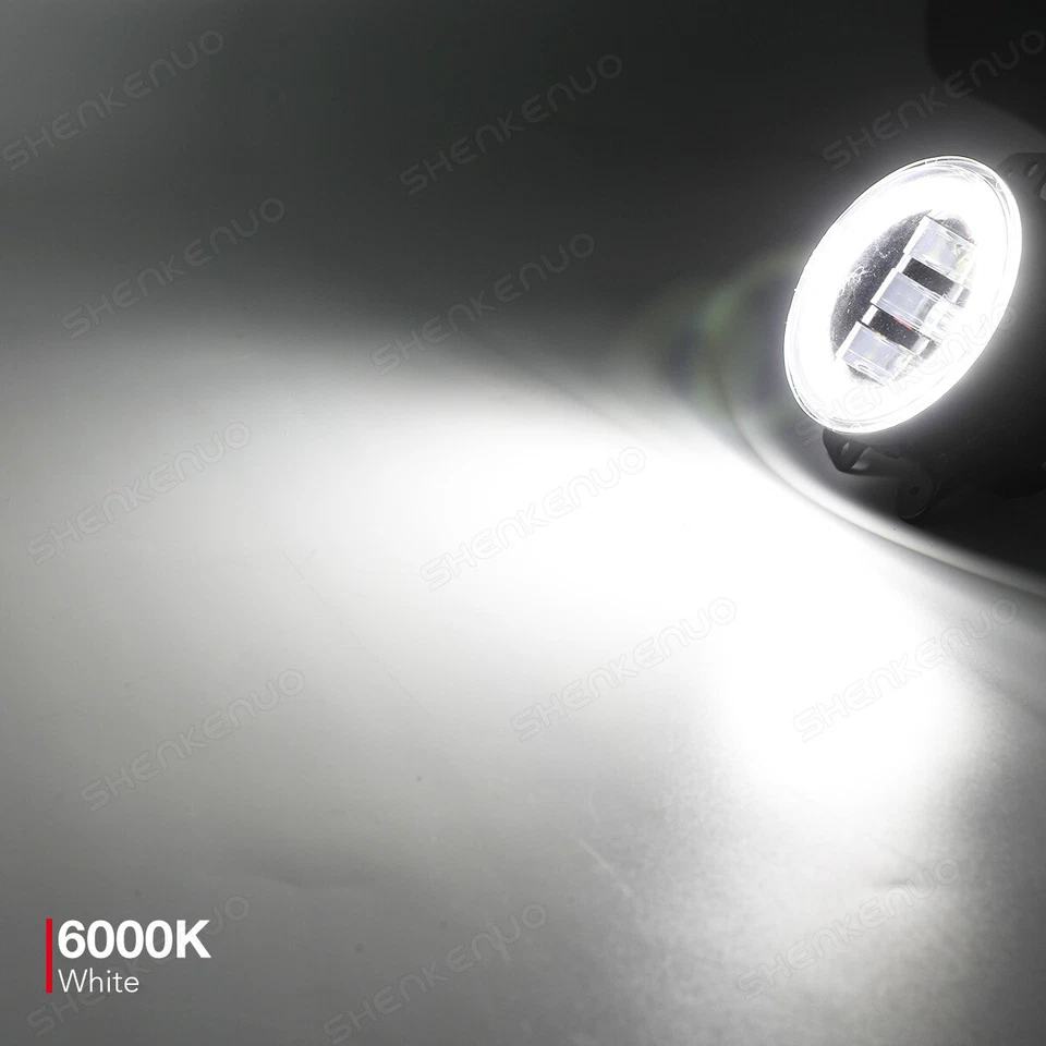 Kit de luz antiniebla LED DRL de 4" para Dodge Charger Caravan Avenger Jeep Grand Cherokees Foto 2 de 4