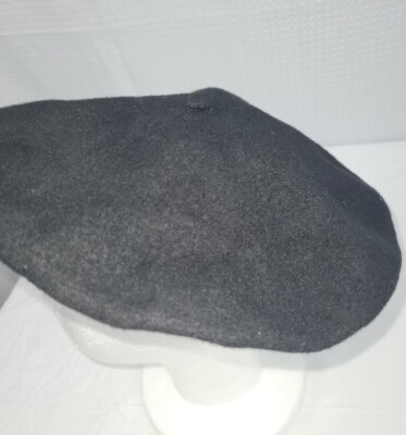 Vintage Black 100% Wool Beret Made in France Sears Fashions  display picture 1
