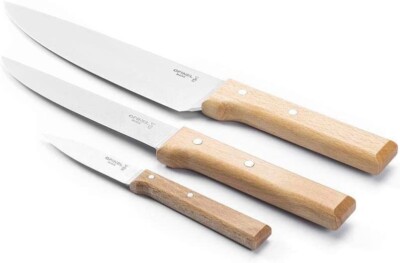 Opinel Parallele Trio 3-Piece Kitchen Knife Set