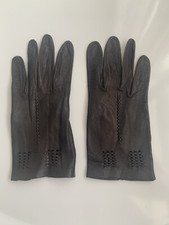Vintage leather brown gloves handstitched 7.5