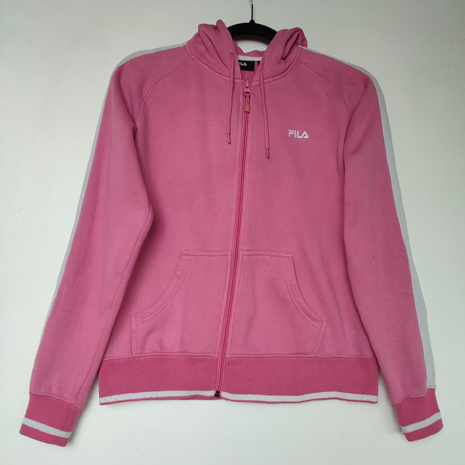 Felpa con cappuccio rosa e zip Fila Donna Medium