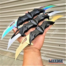 DUAL BLADE HUNTING KNIFE Double Blade POCKET FLIP KNIFE CAMPING KNIFE EDC GEAR