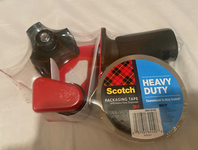 3M Scotch  Heavy Duty Packaging Tape with Roll Dispenser  1.88 Inch × 54.6 Yds