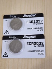TWO PACK GENUINE ENERGIZER CR2032 lithium 3v battery cr 2032 2 piece EXP. 2030