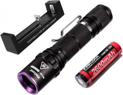 【美品】Weltool M2-BF UVライト Weltool M2-BF UV Flashlight Black Light 365nm UV-A Stainless-steel
