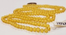 200 VINTAGE JAPAN 1950's CHERRY BRAND GLASS CEYLON TOPAZ 4mm. ROUND BEADS 4702