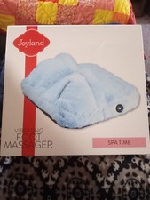 PM2 NIB Belks JOYLAND Spa Time Vibrating Relaxing Foot Massager blue Faux Fur