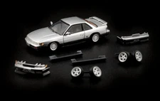 BM Creations Nissan Silvia S13 - Silver/Grey - LHD 1:64 Diecast Car 64B0299