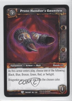 2011 World of Warcraft TCG: Twilight the Dragons Proto-Handler's Gauntlets 3v2
