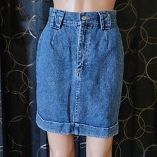 Vintage Jordache High Waisted Jean Denim Skirt Size 9/10 Classic Timeless Design