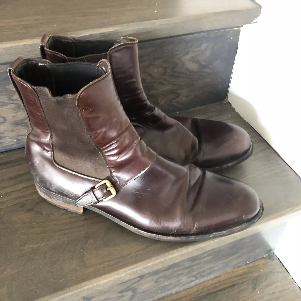 LOUIS VUITTON Chelsea Pull On Ankle boots Made in Italy US 10 (?) men IT 9  (?)