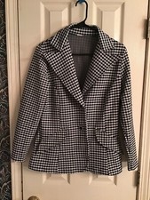 Used unbranded houndstooth womens blazer size medium