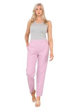 Womens Half Elasticated Stretch Waist Work Office Trousers Pockets Ladies Pants