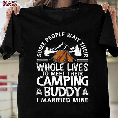 Cool Camping Buddies Gift Tee For Men Women, Funny Husband and Wife T-Shirt